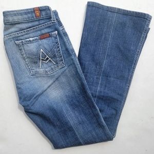 Womens 7 Seven for all mankind Jeans size 26 Low RiseF Flared A pocket blue
